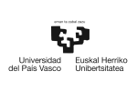 University of the Basque Country (UPV/EHU)